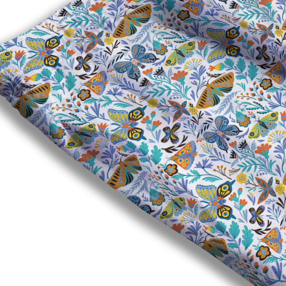Flower Butterfly And Print Pattern Mesh Shorts - Image 3