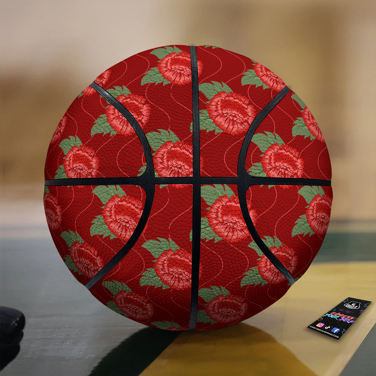 Flower Chinese Vintage Print Pattern Basketball