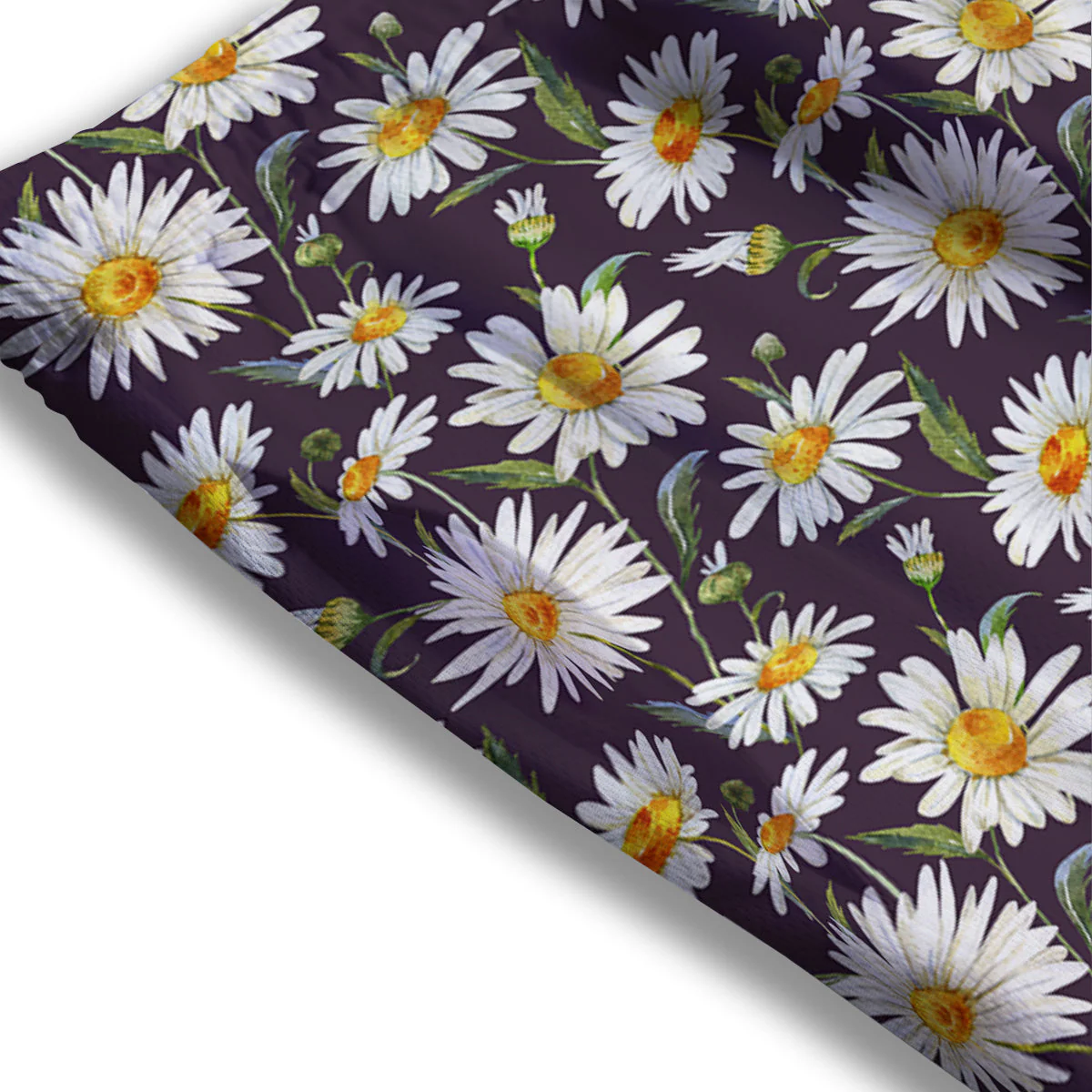Flower Daisy Watercolor Print Pattern Mesh Shorts - Image 3
