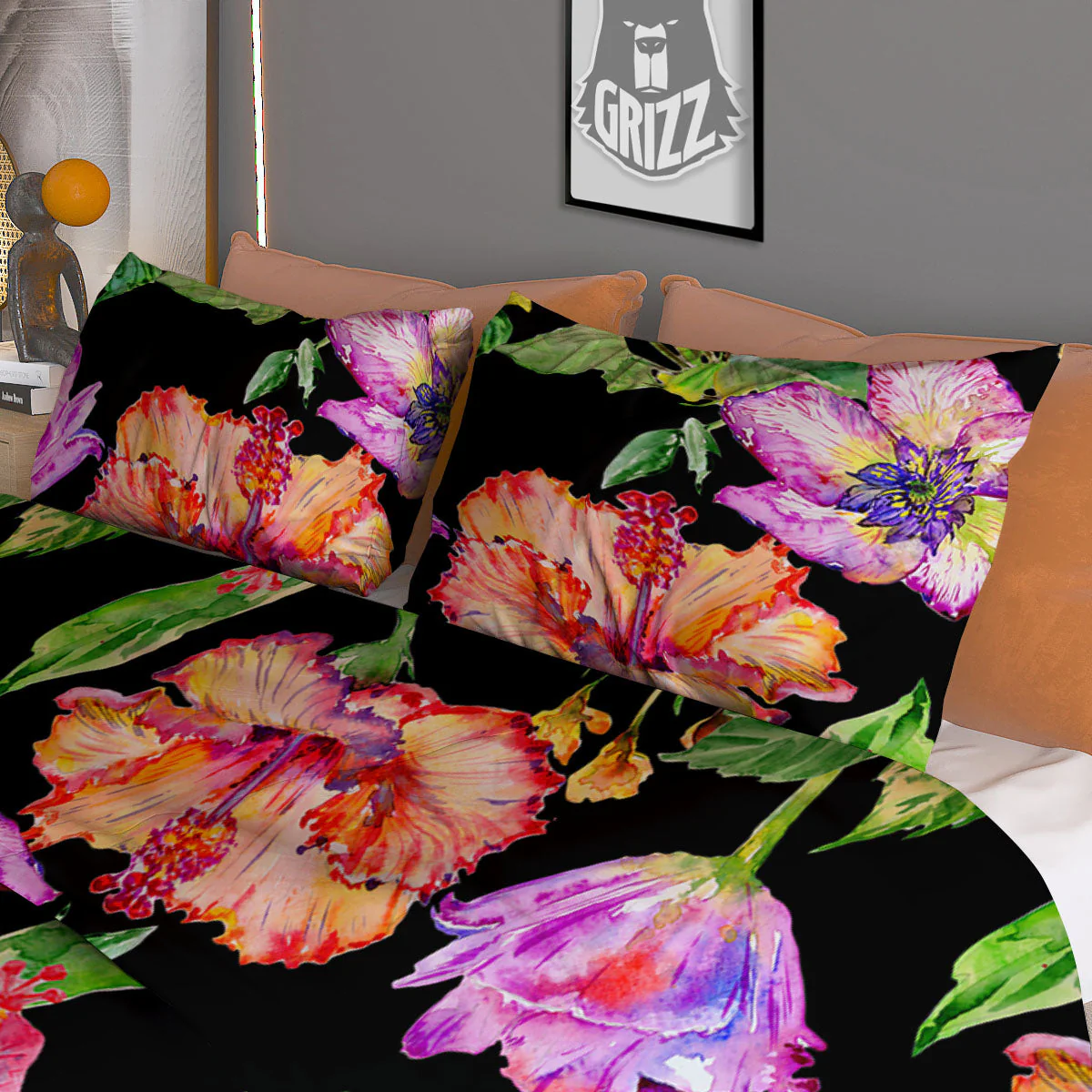 Flower Hawaiian Aloha Print Duvet Cover Bedding Set - Image 3