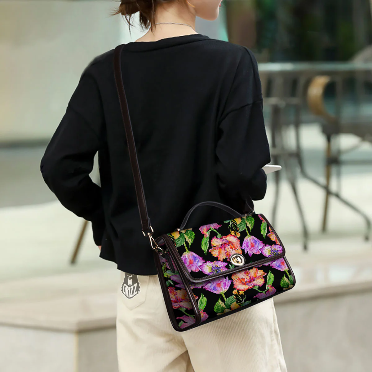 Flower Hawaiian Aloha Print Women's Satchel Bag - Image 3
