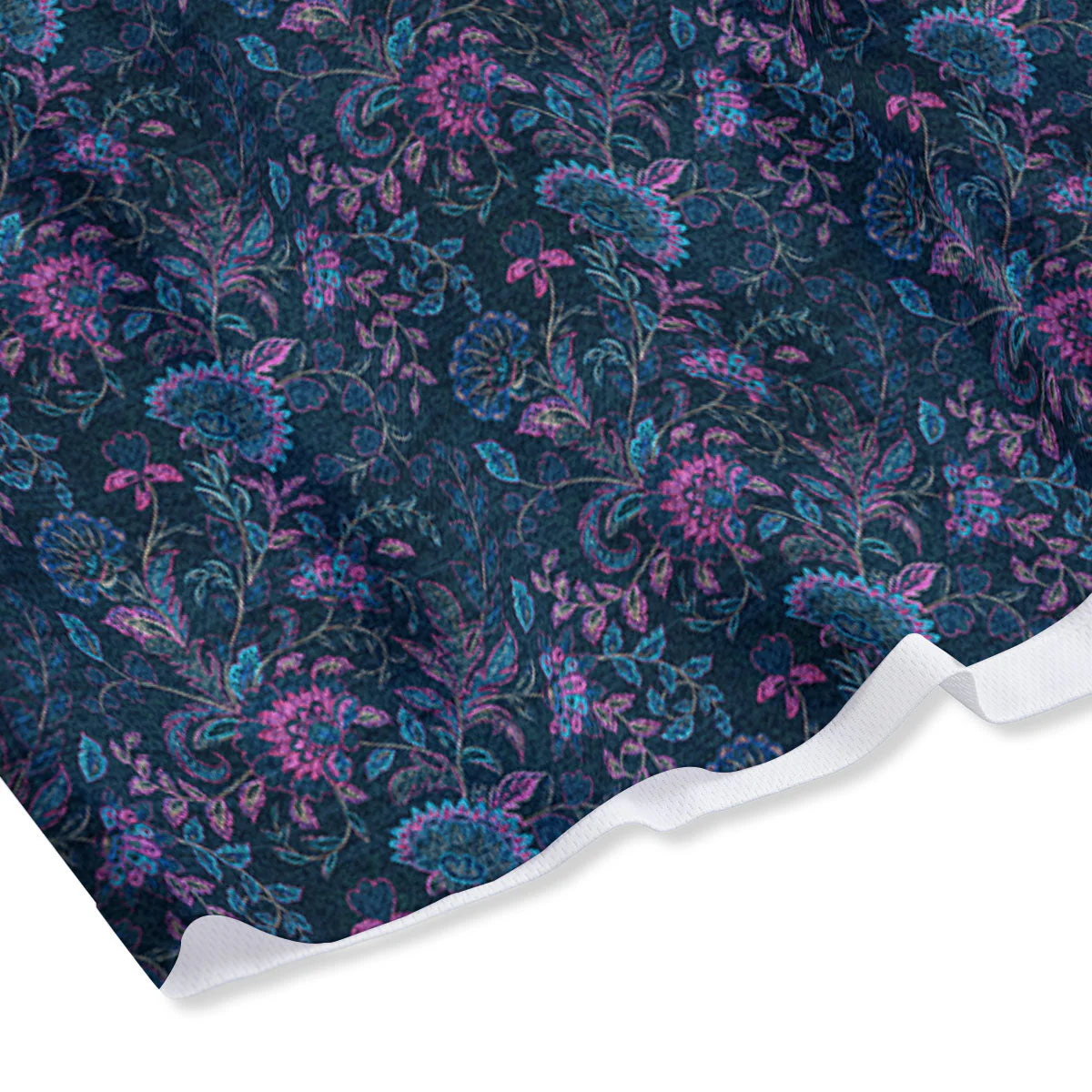 Flower Jeans Denim Print Pattern Mesh Shorts - Image 4