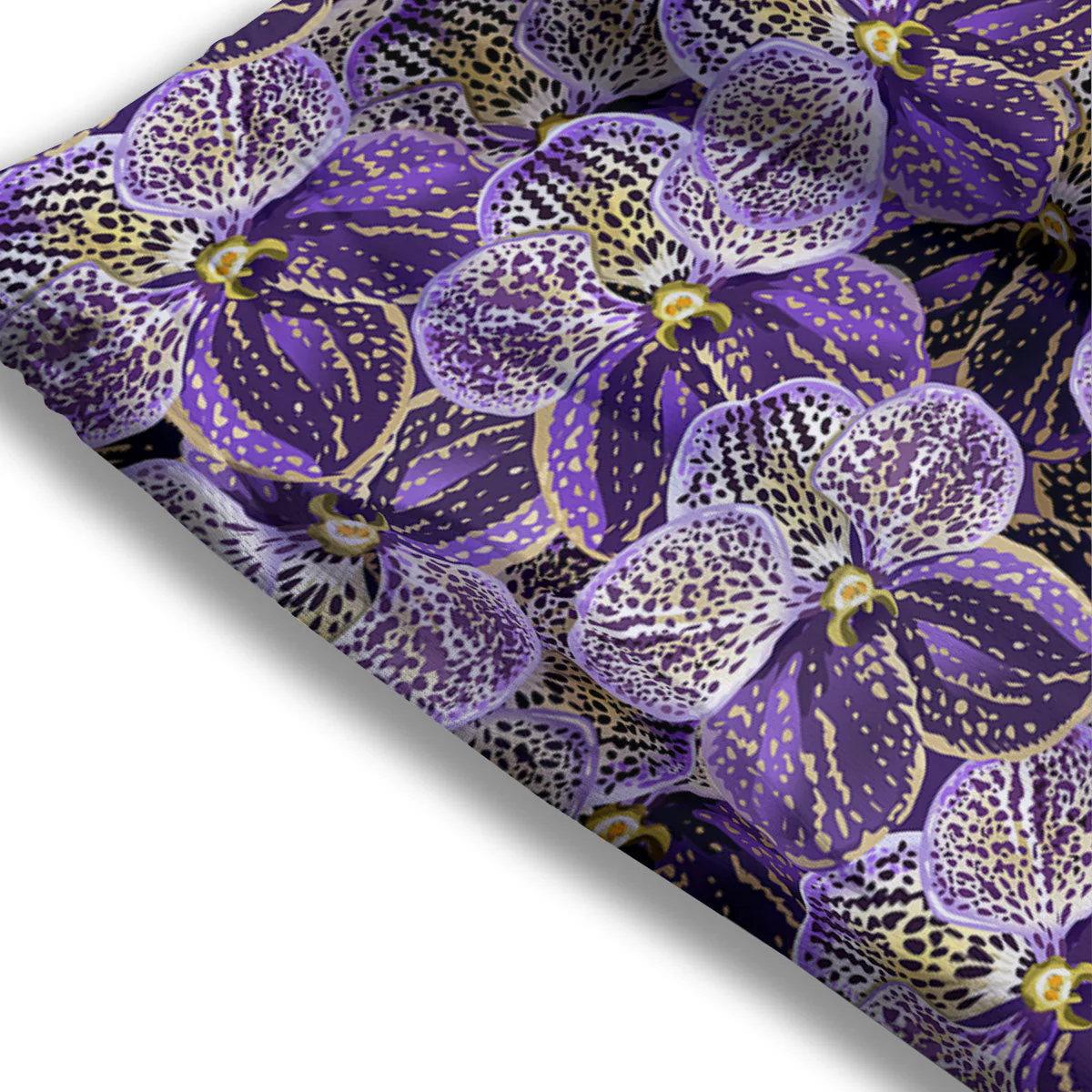 Flower Orchid Purple Print Pattern Mesh Shorts - Image 3