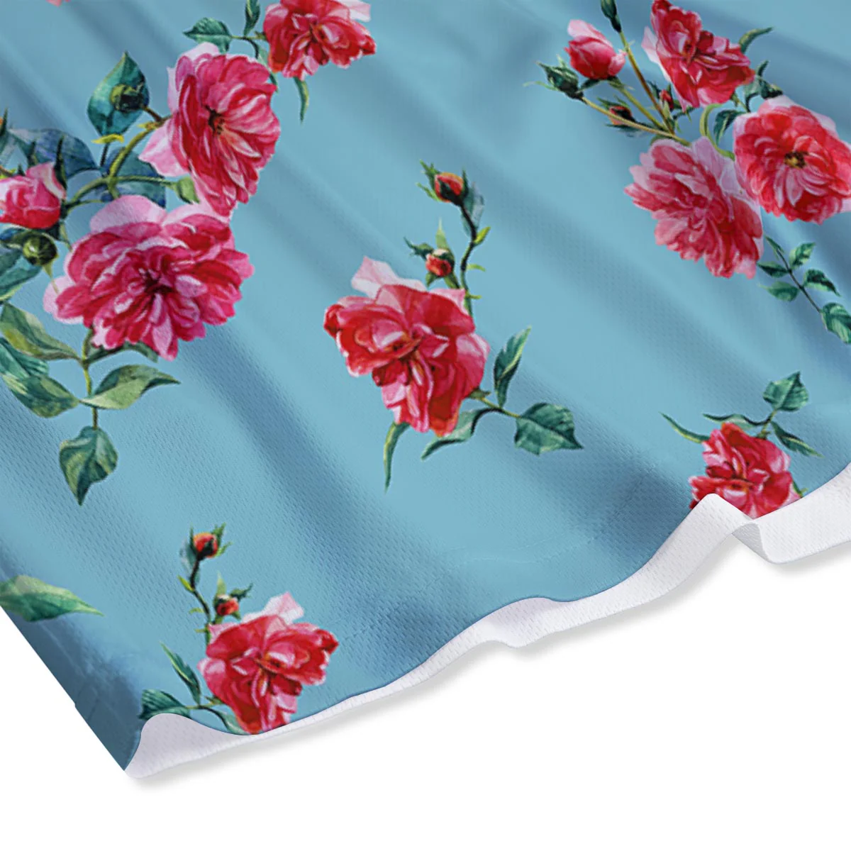 Flower Roses Floral Print Pattern Mesh Shorts - Image 4