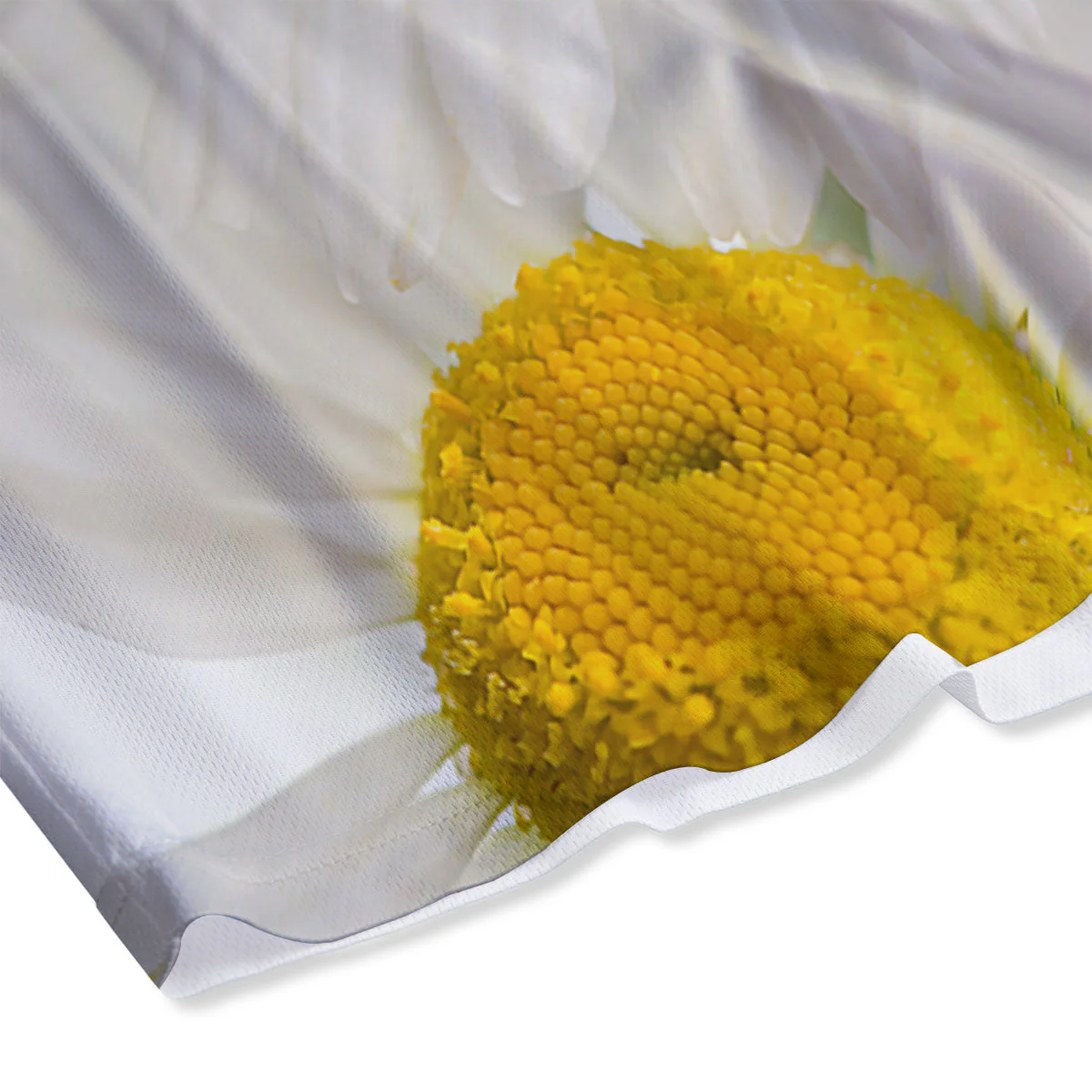 Flower White Daisy Print Mesh Shorts - Image 4