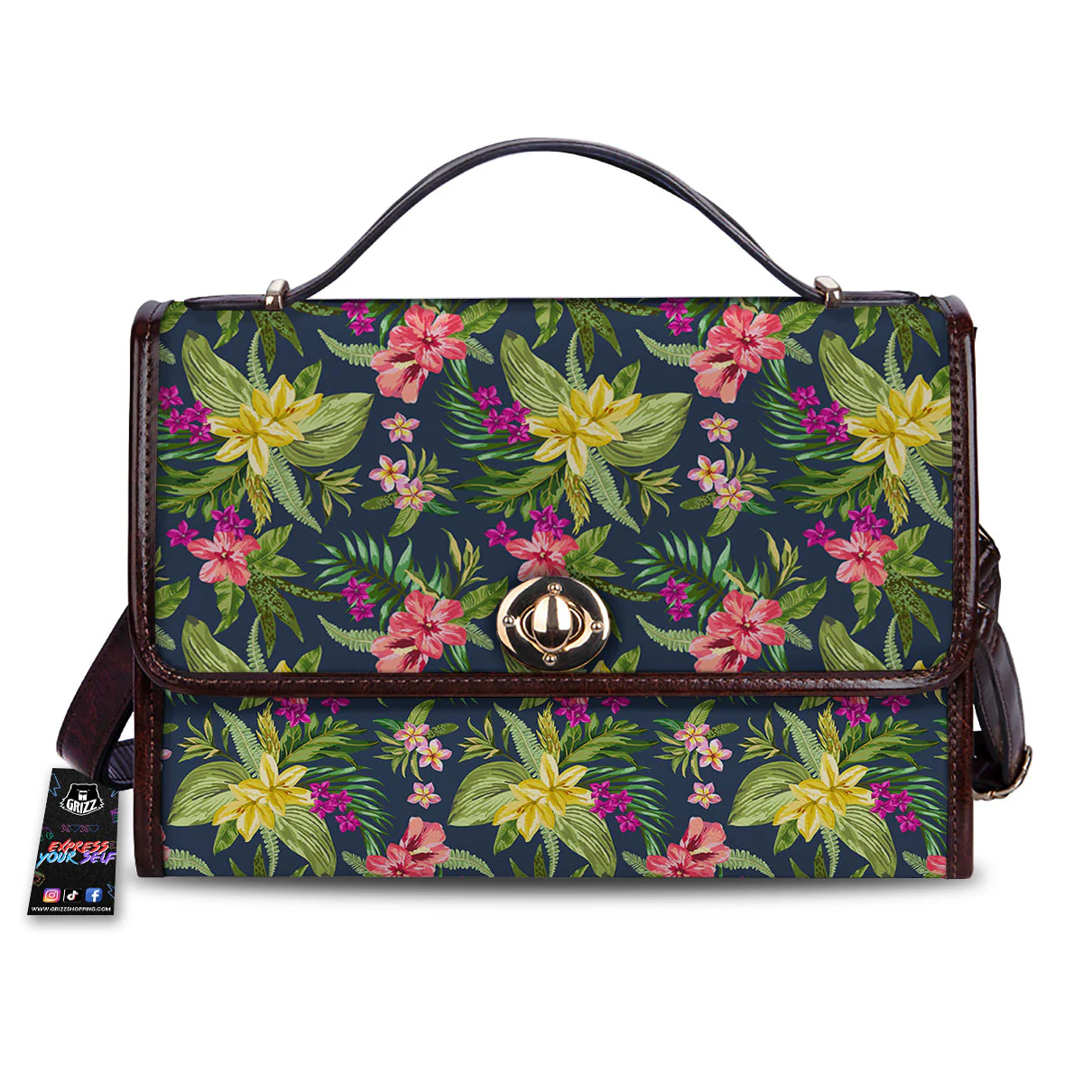 Flowers Hawaii Floral Print Pattern Women's Satchel Bag