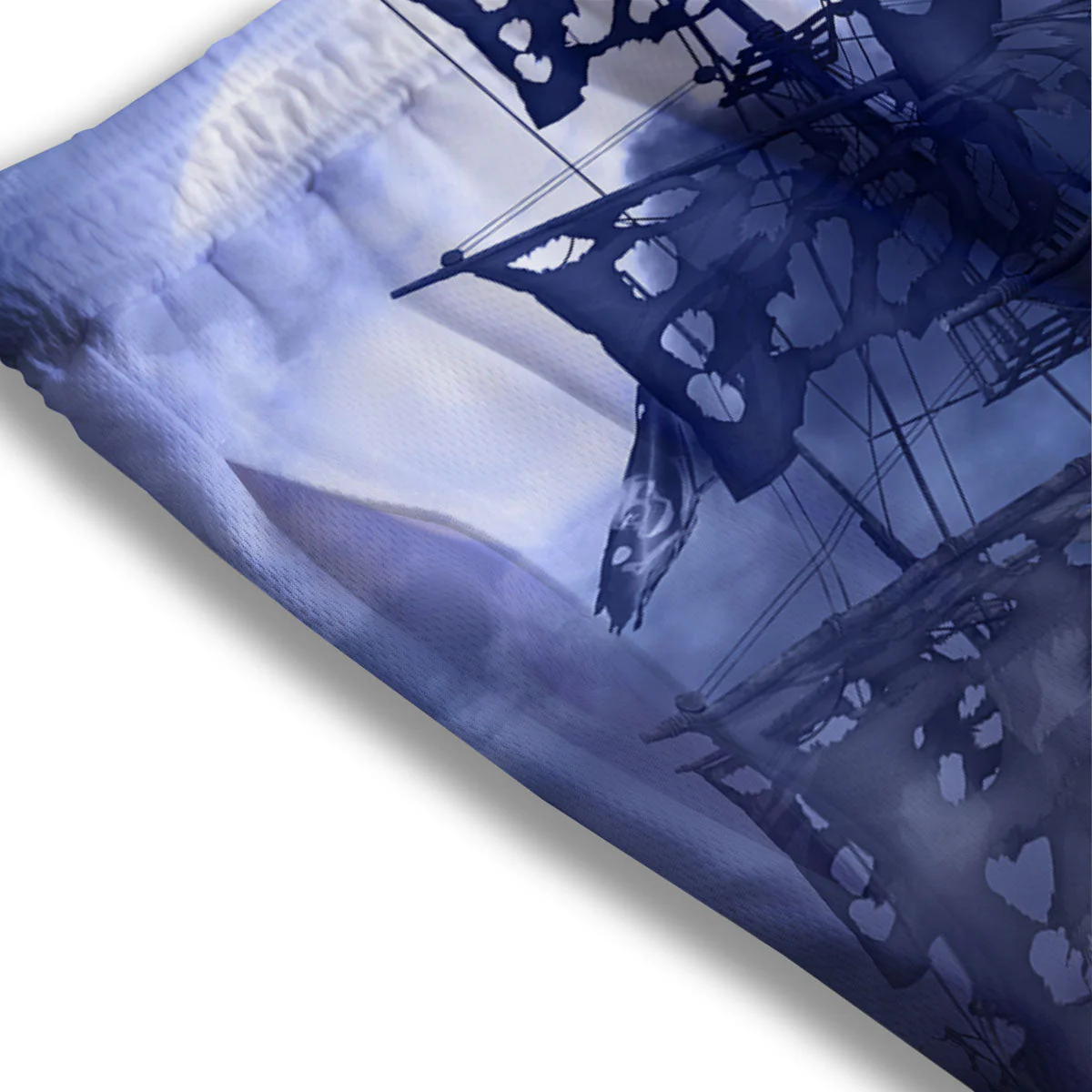 Flying Dutchman Ghost Pirate Ship Print Mesh Shorts - Image 3
