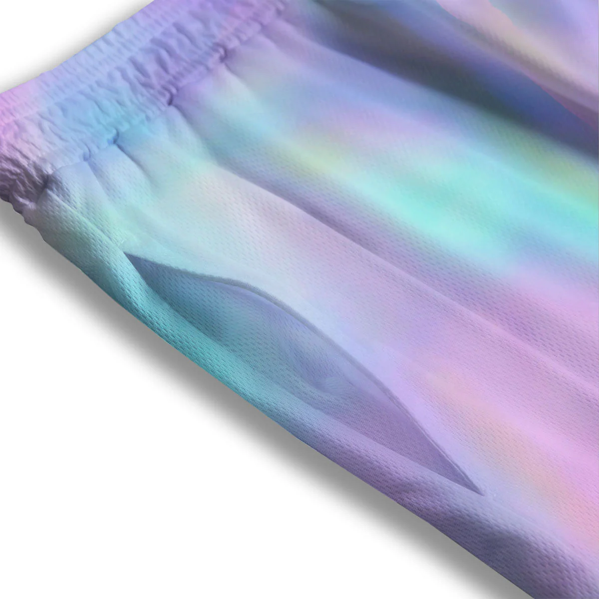Foil Holographic Print Mesh Shorts - Image 3