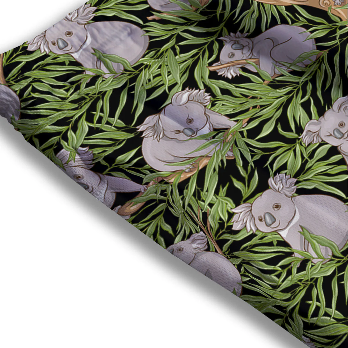 Forest Koala Print Pattern Mesh Shorts - Image 3