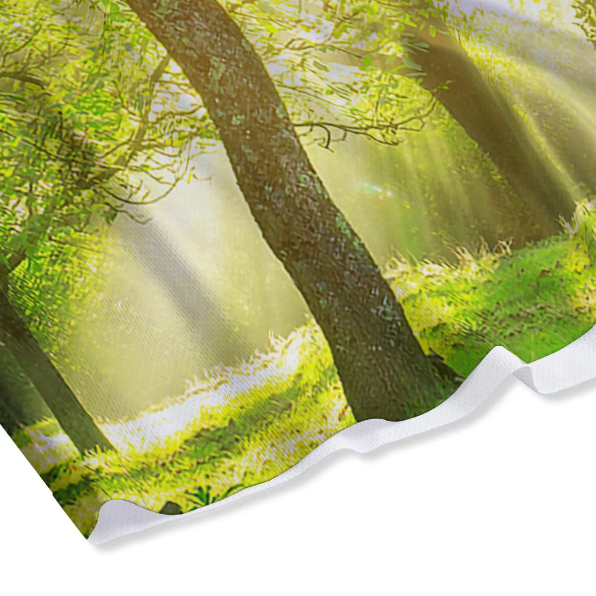 Forest Sunrise Print Mesh Shorts - Image 4
