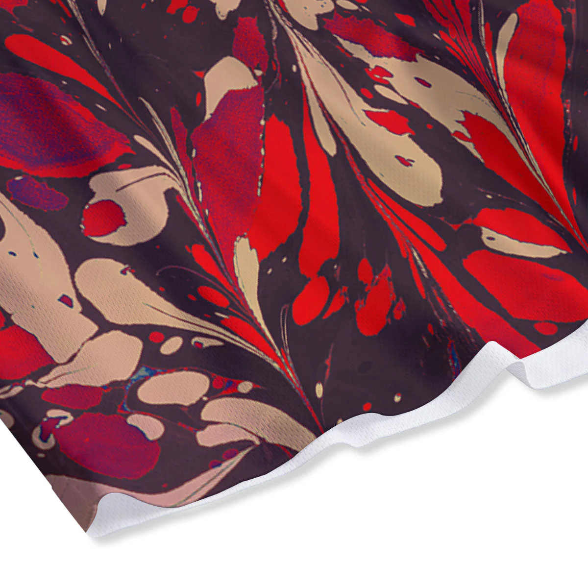 Formed Psychedelic Print Pattern Mesh Shorts - Image 4