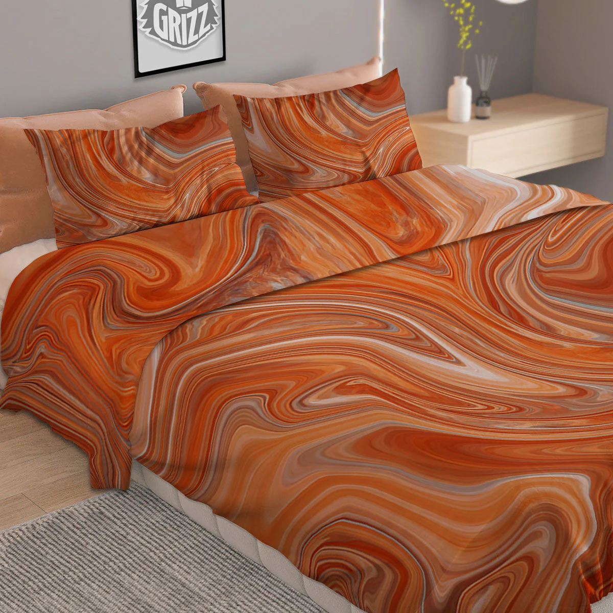 Fractal Psychedelic Trippy Print Duvet Cover Bedding Set - Image 2