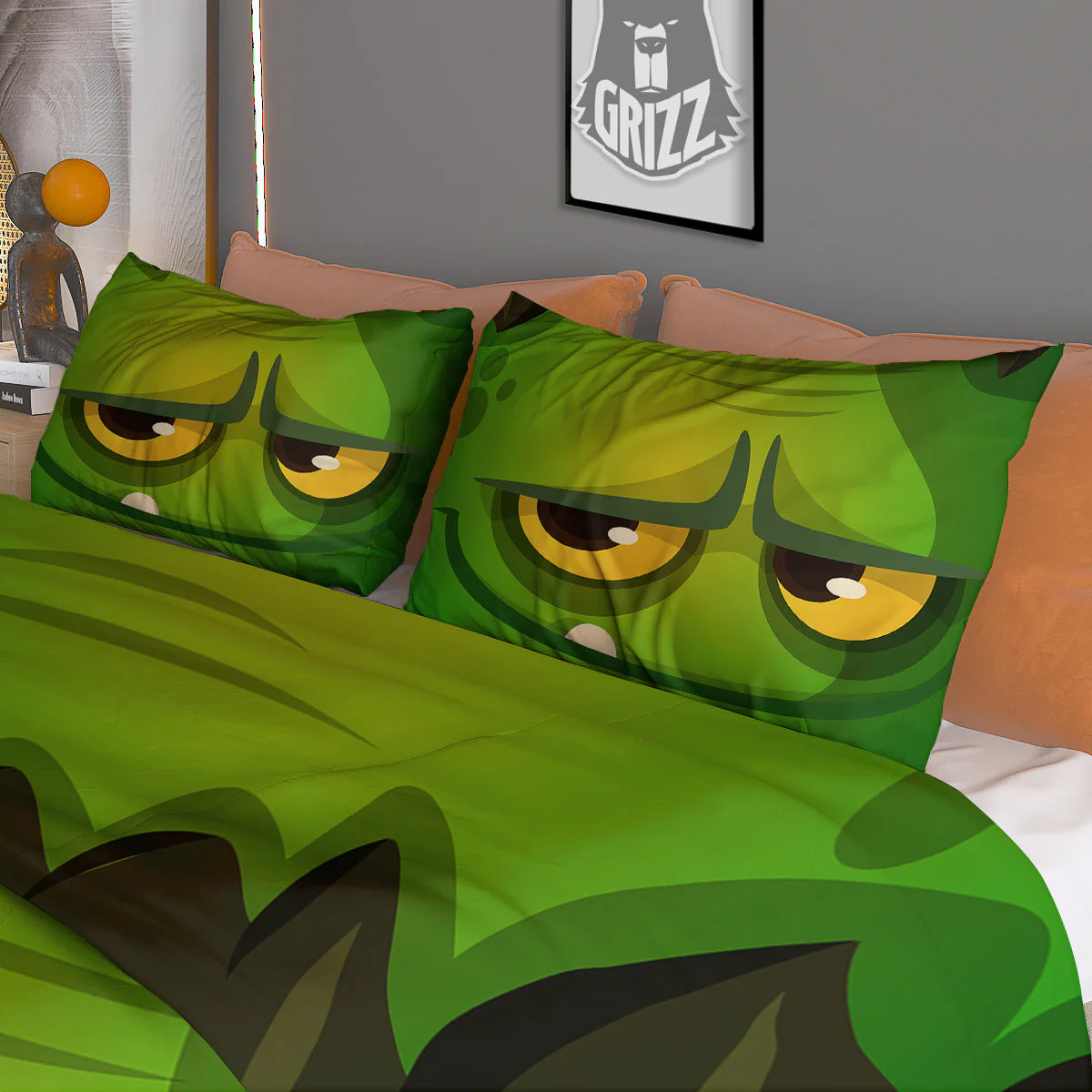 Frankenstein Face Cute Print Duvet Cover Bedding Set - Image 3