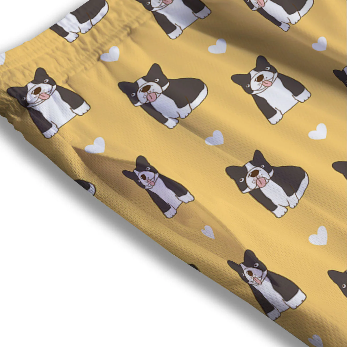 French Bulldog Lovely Print Pattern Mesh Shorts - Image 3
