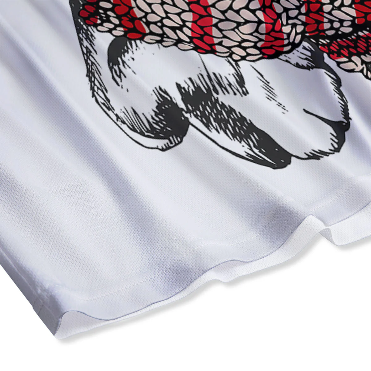 French Bulldog Wearing Glasses Print Mesh Shorts - Image 4