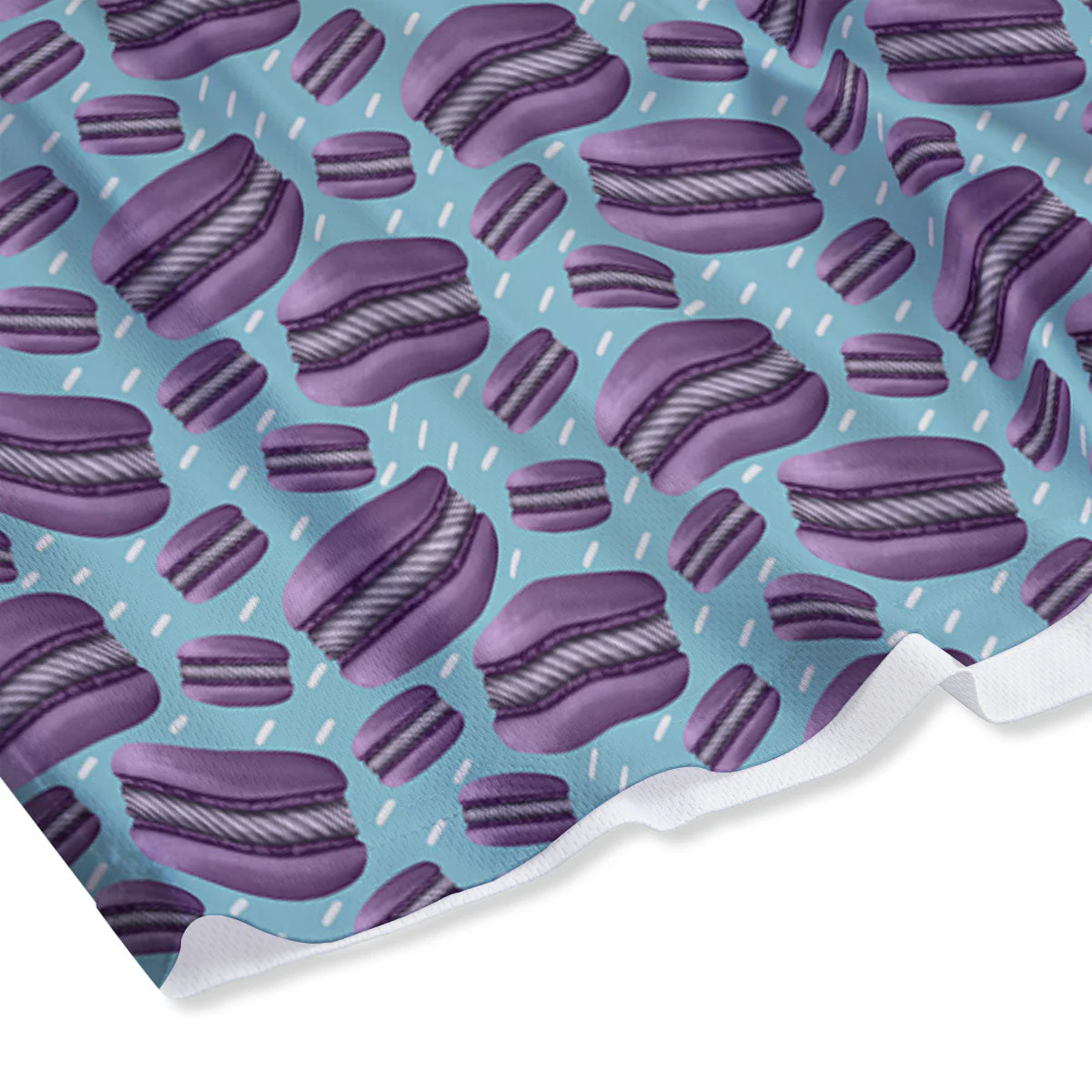 French Macarons Print Pattern Mesh Shorts - Image 4