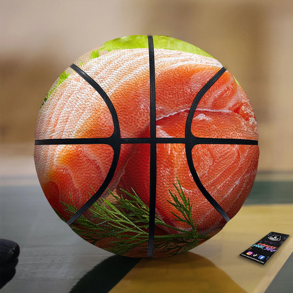 Fresh Salmon Print Basketball
