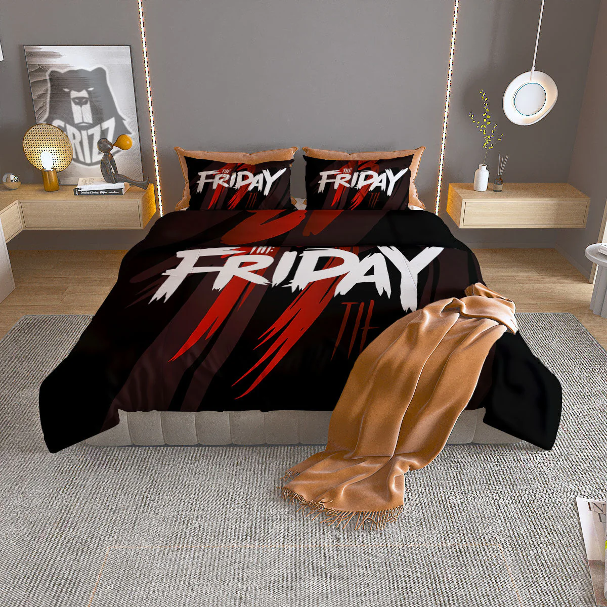 Friday 13 Print Duvet Cover Bedding Set