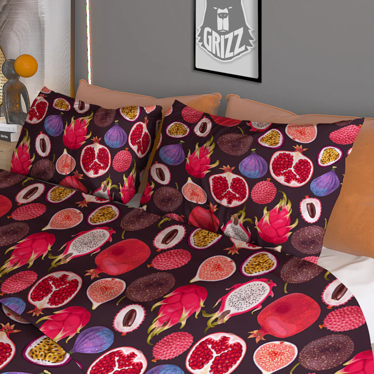 Friut Exotic Print Pattern Duvet Cover Bedding Set - Image 3