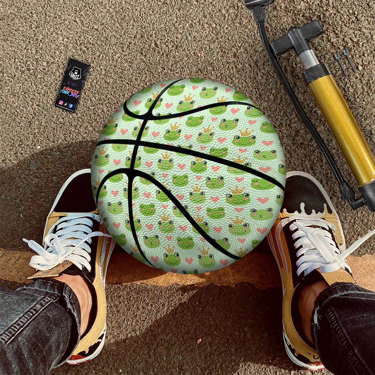 Frog Cute Print Pattern Basketball - Image 2