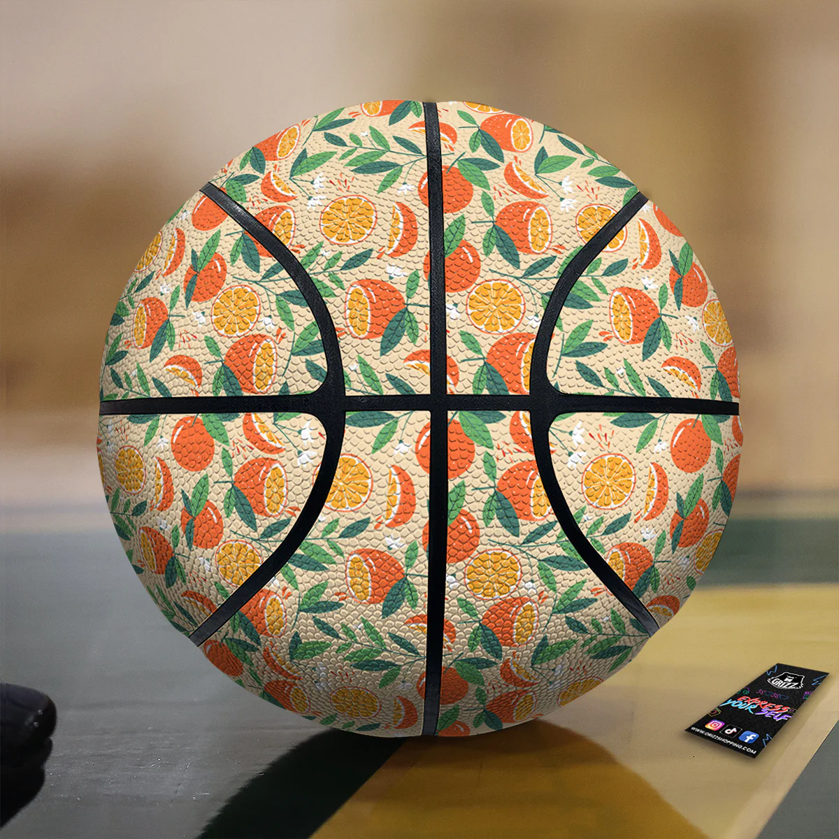 Fruit Cute Orange Print Pattern Basketball