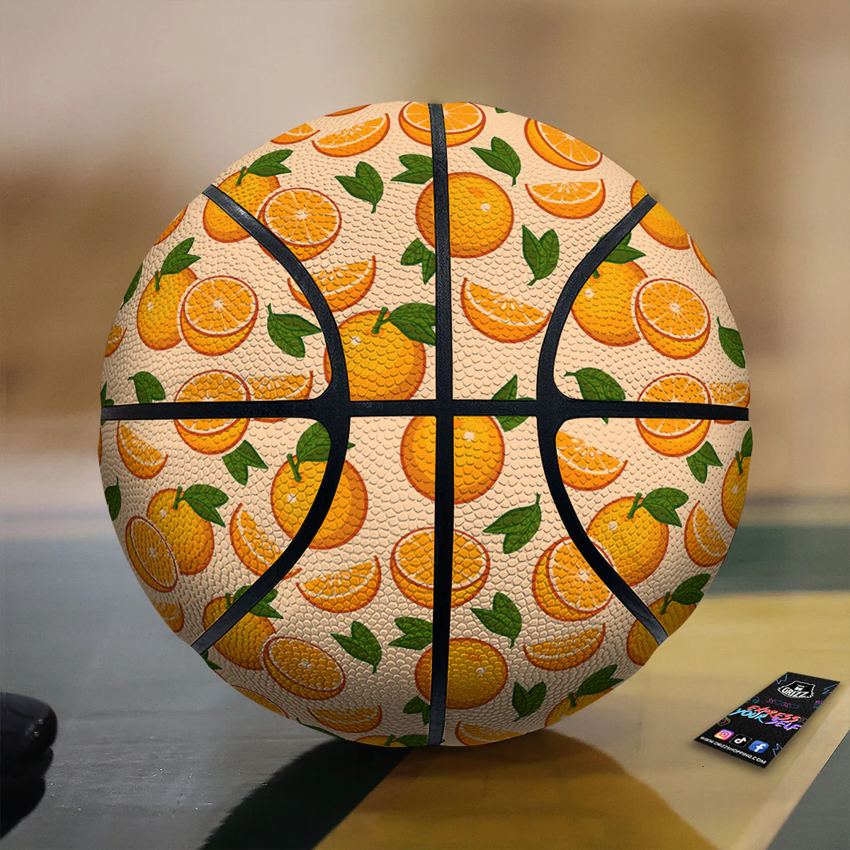 Fruit Orange Print Pattern Basketball