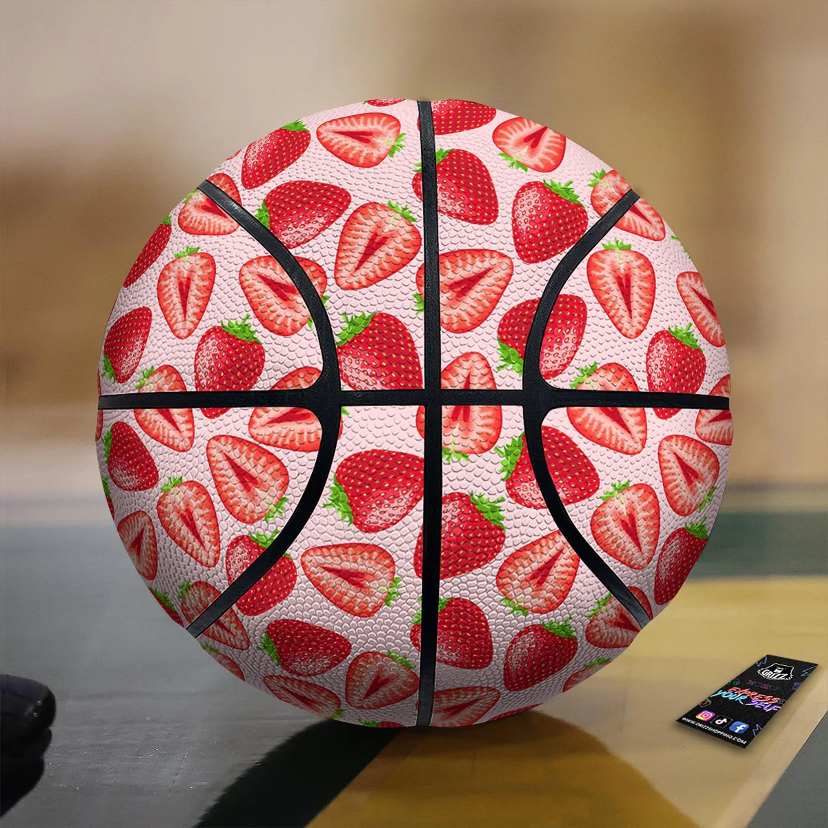 Fruit Strawberry Print Pattern Basketball