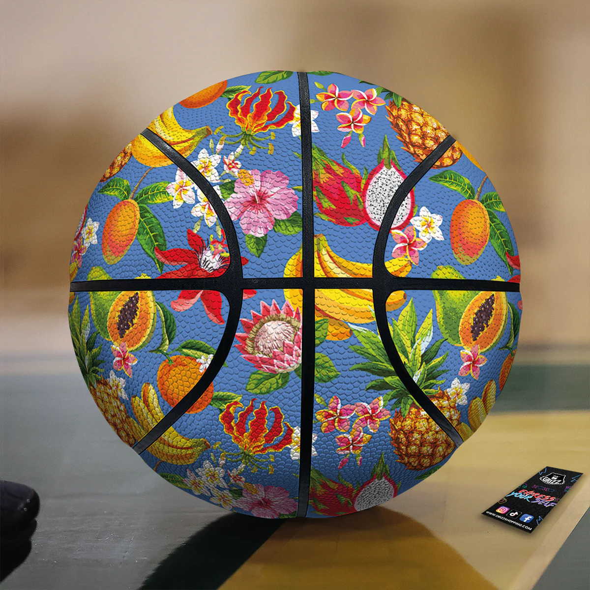 Fruits Aloha Tropical Print Pattern Basketball