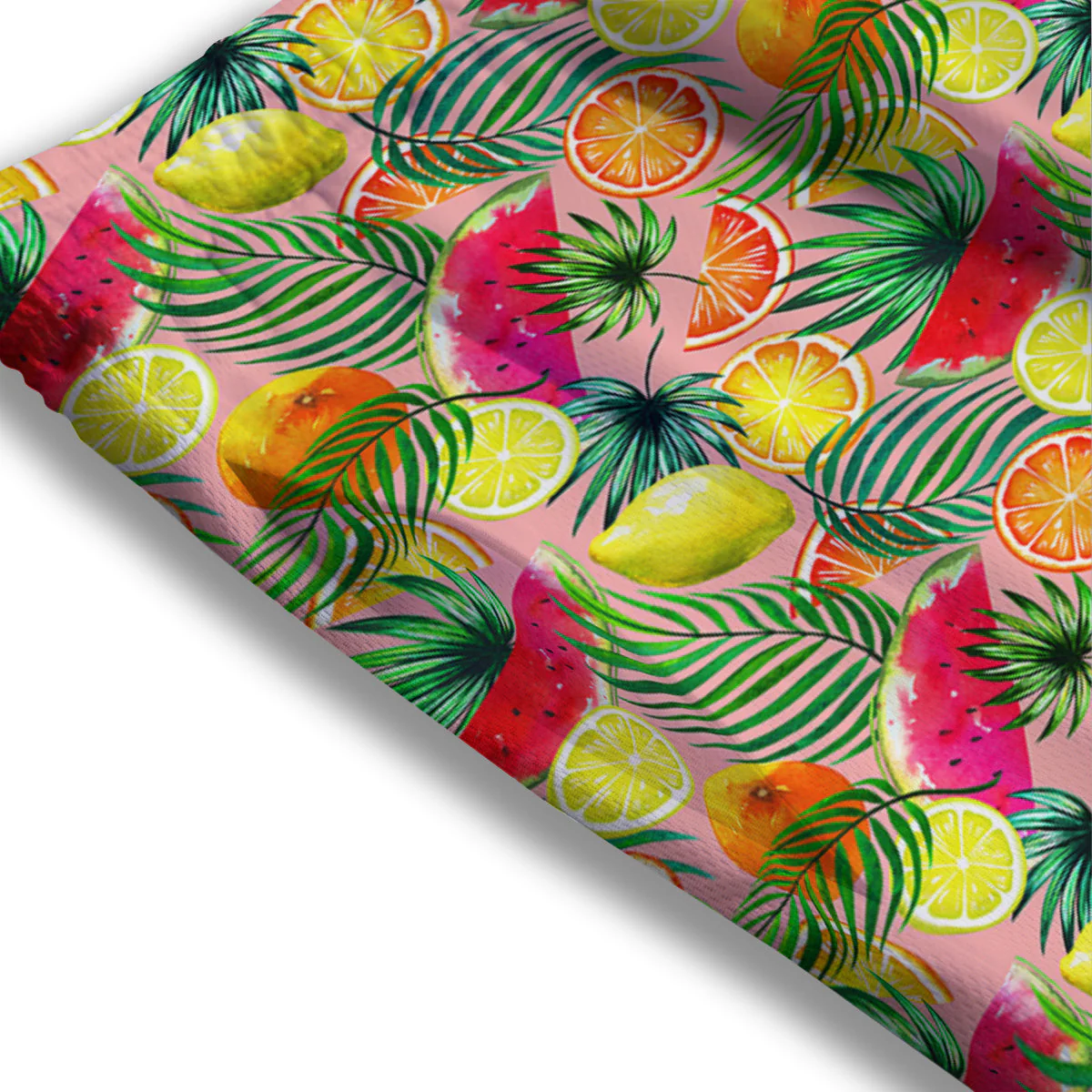 Fruits Cute Tropical Print Pattern Mesh Shorts - Image 3