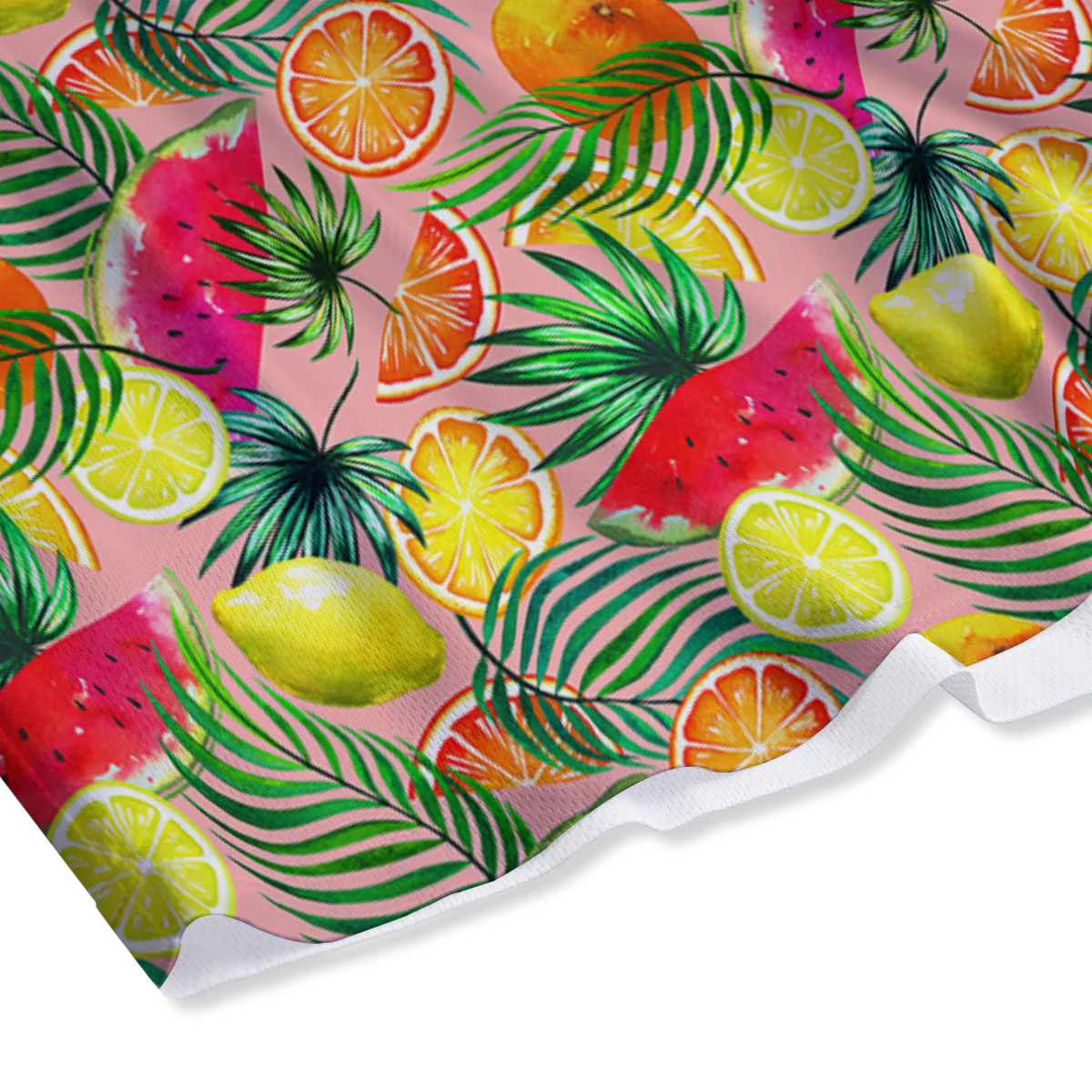 Fruits Cute Tropical Print Pattern Mesh Shorts - Image 4