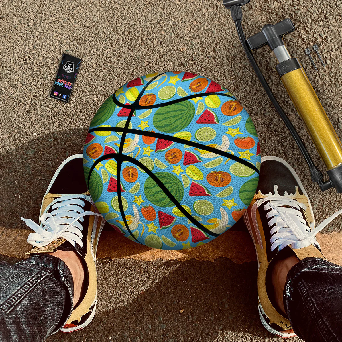 Fruits Depicting Print Pattern Basketball - Image 2