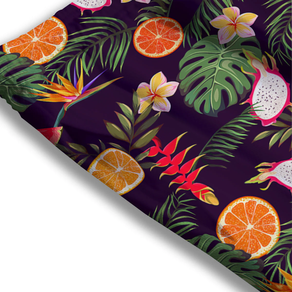 Fruits Tropical Print Pattern Mesh Shorts - Image 3