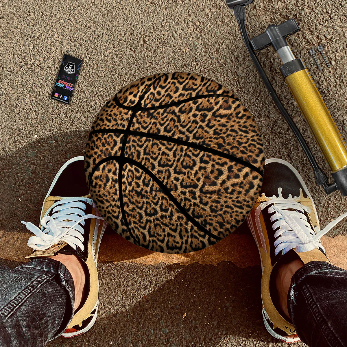 Fur Jaguar Print Pattern Basketball - Image 2