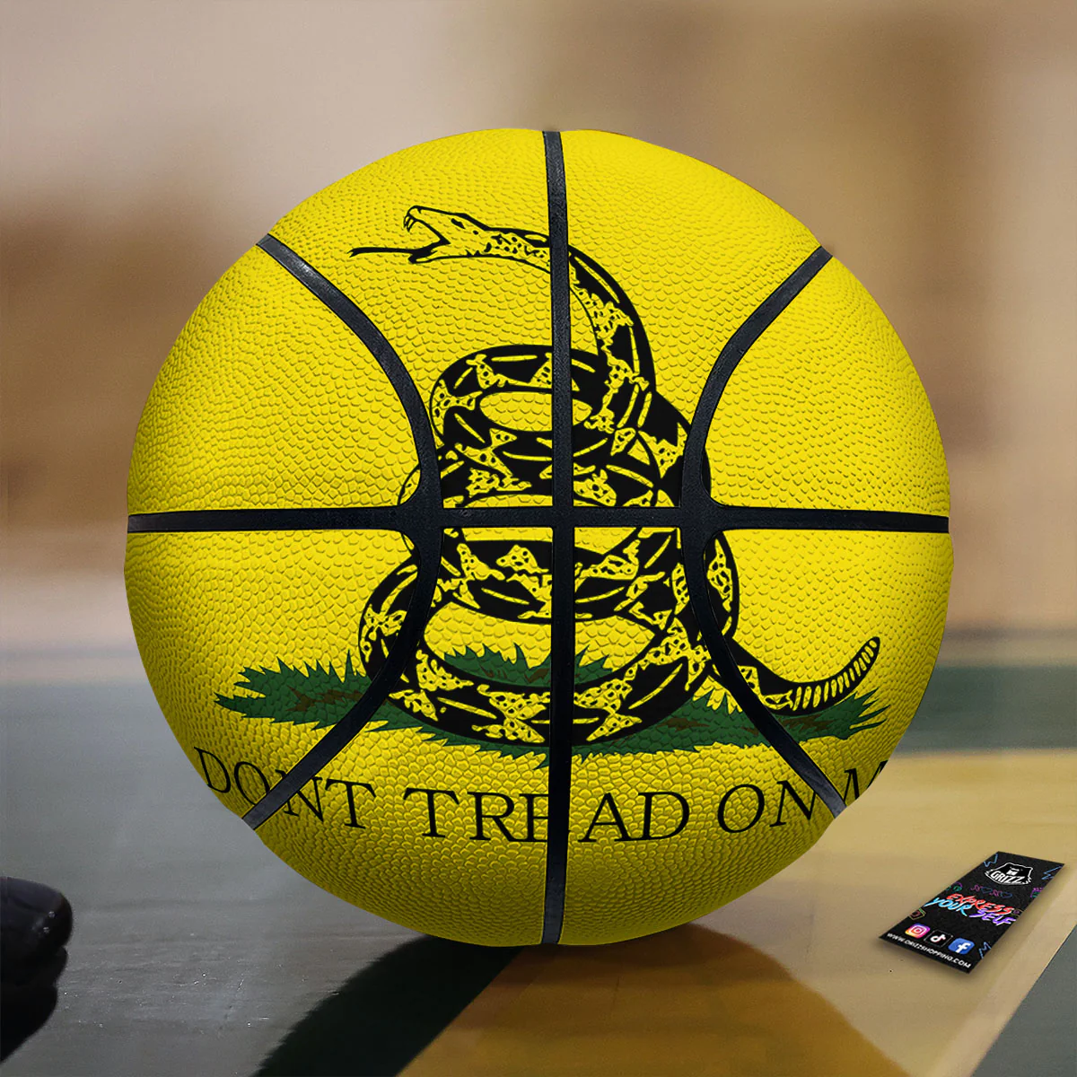 Gadsden Flag Don't Tread On Me Print Basketball