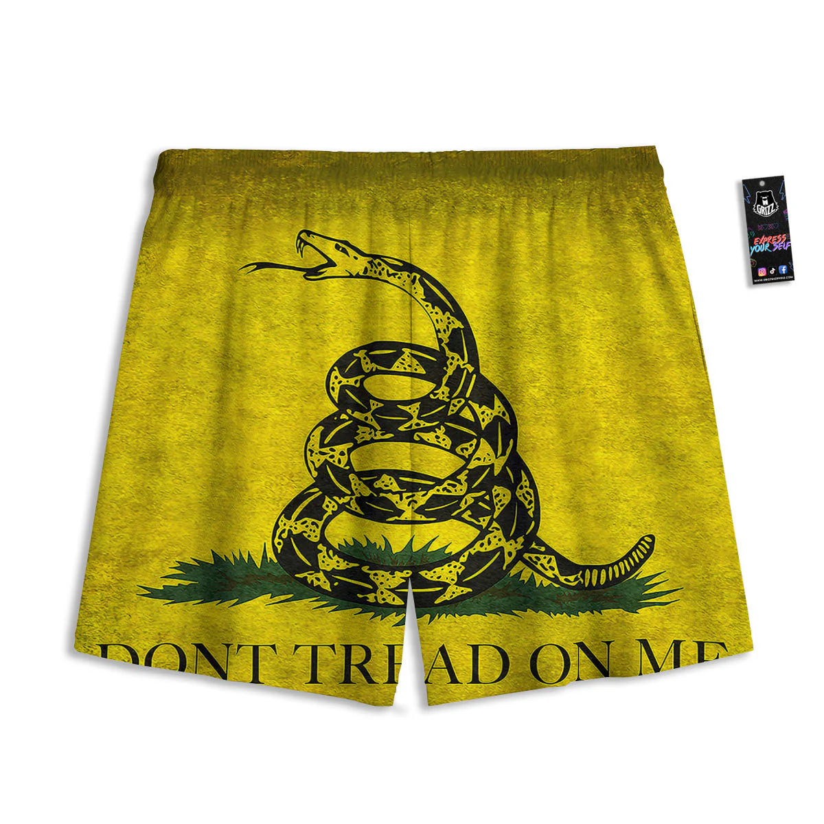 Gadsden Flag Grunge Print Mesh Shorts - Image 2