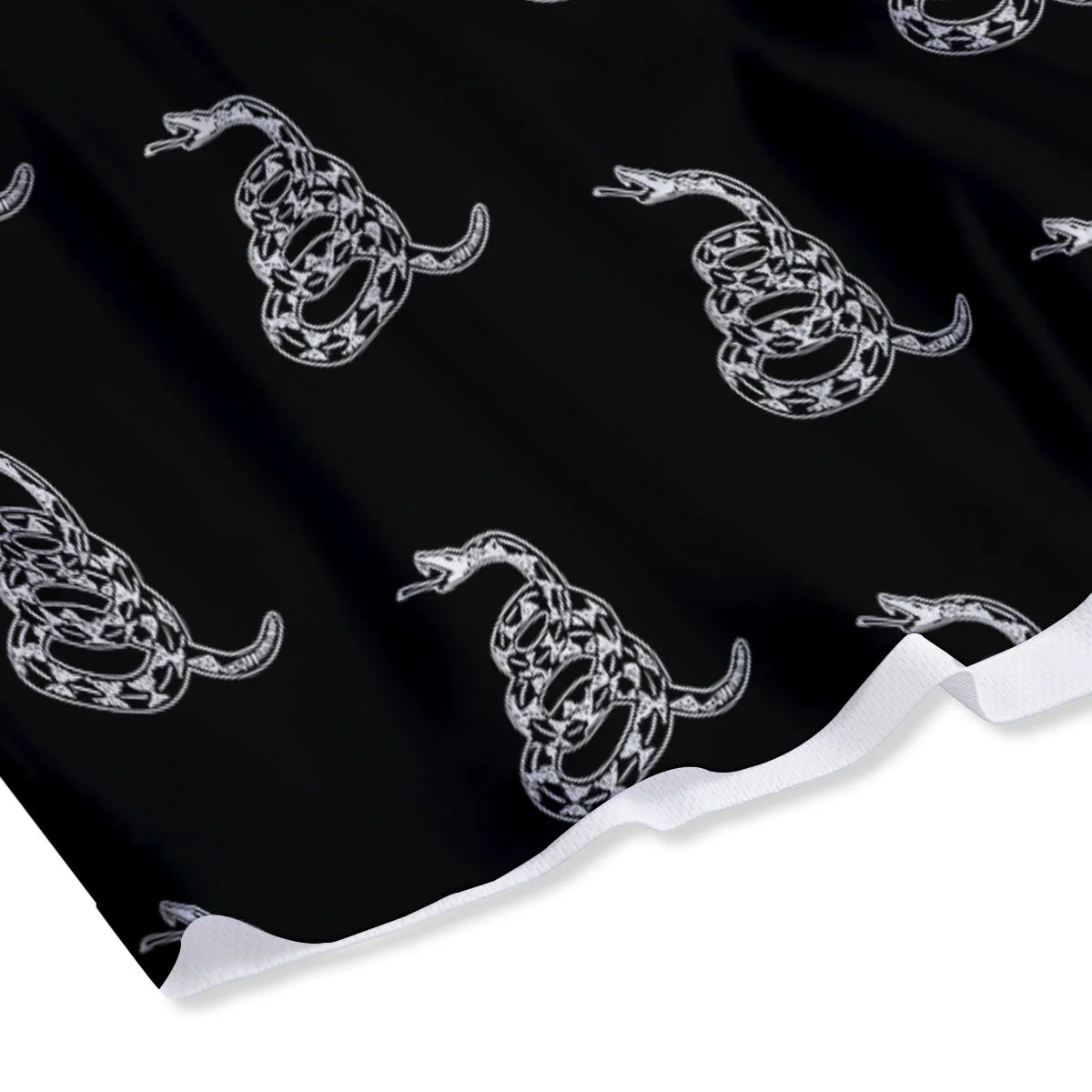 Gadsden Flag Symbol Print Pattern Mesh Shorts - Image 4