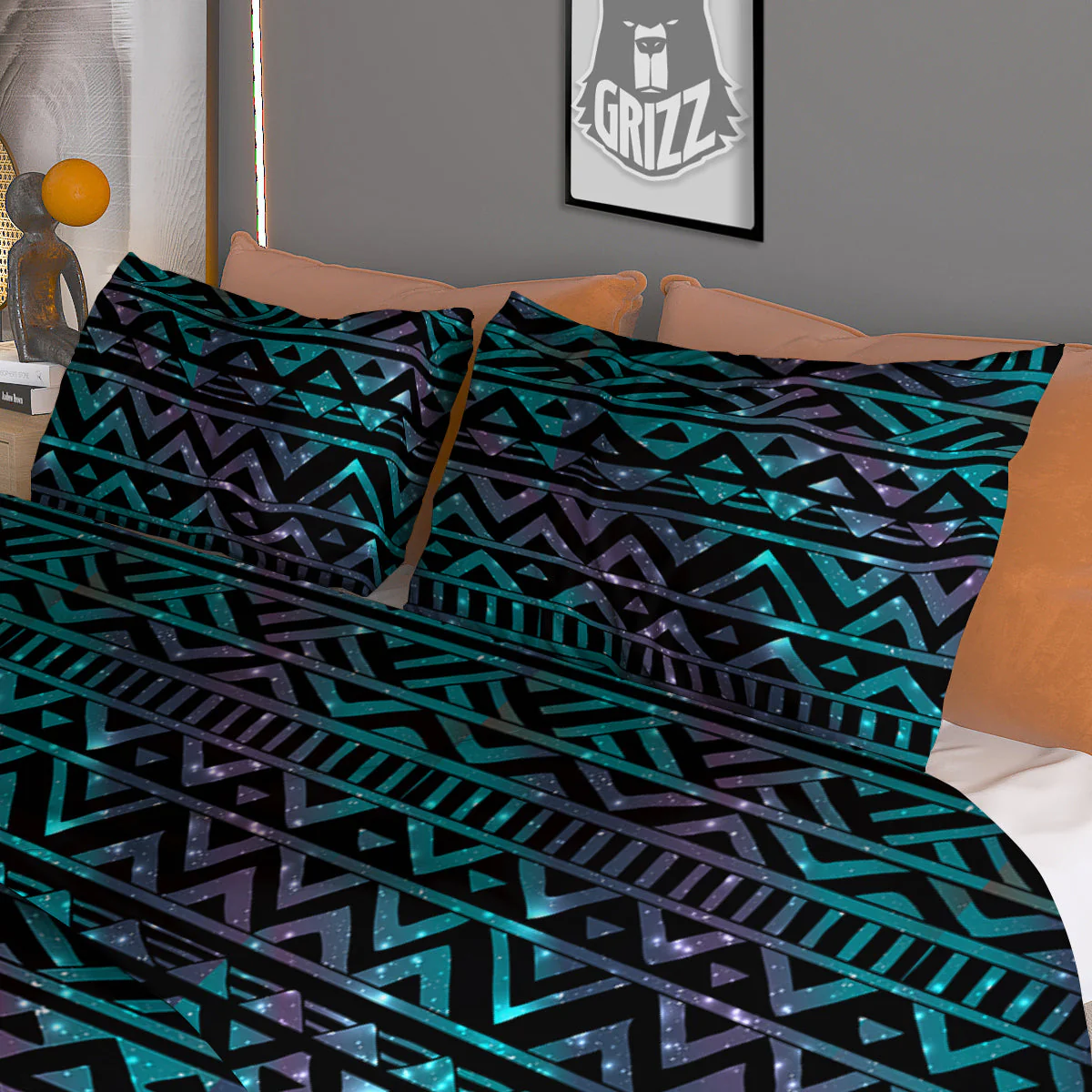 Galaxy Aztec Tribal Print Pattern Duvet Cover Bedding Set - Image 3