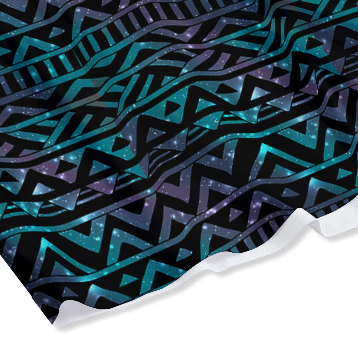 Galaxy Aztec Tribal Print Pattern Mesh Shorts - Image 4