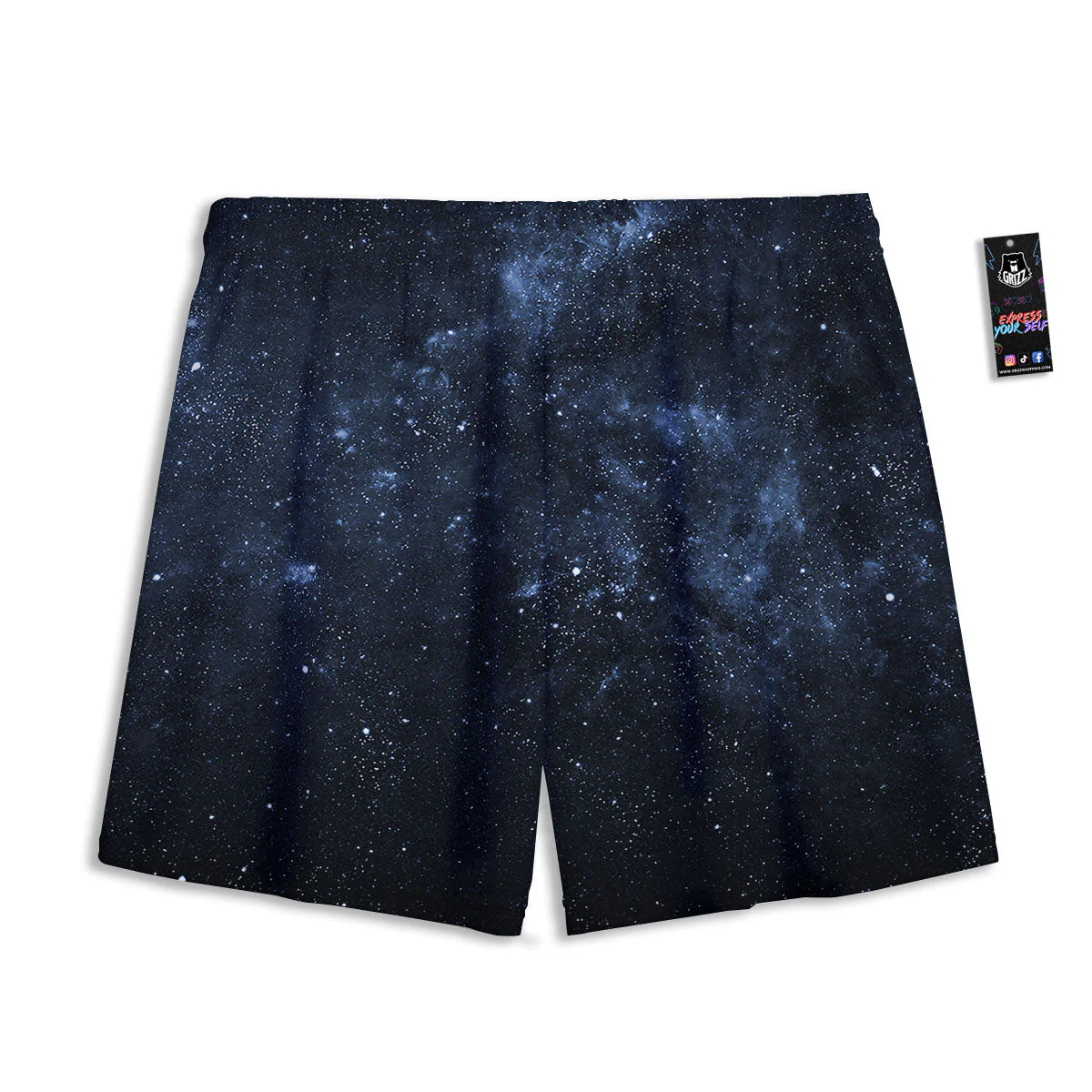 Galaxy Outer Space Dark Universe Print Mesh Shorts - Image 2