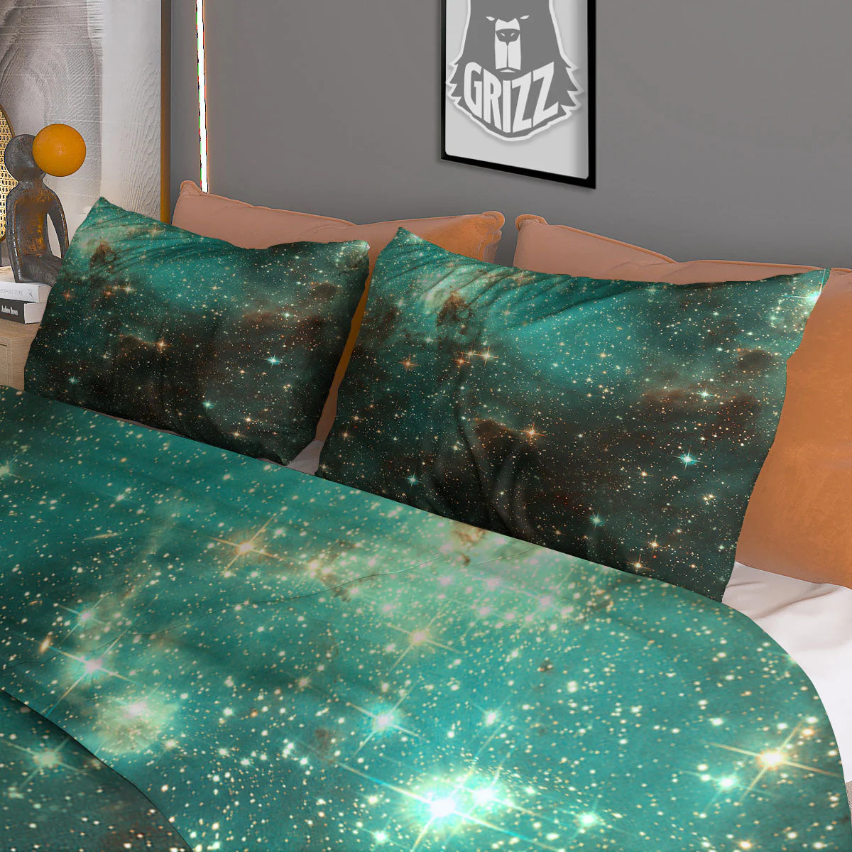 Galaxy Space Abstract Cloud Nebula Print Duvet Cover Bedding Set - Image 3