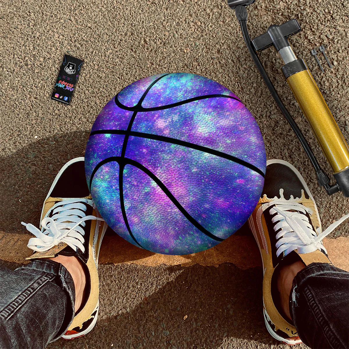 Galaxy Space Abstract Colorful Print Basketball - Image 2