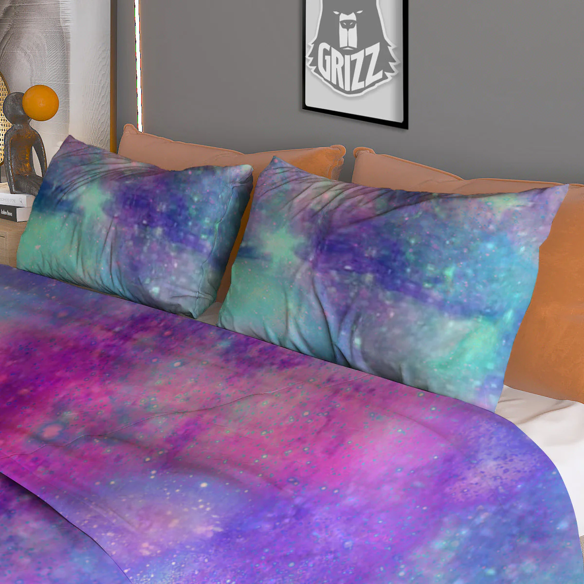 Galaxy Space Colorful Universe Print Duvet Cover Bedding Set - Image 3