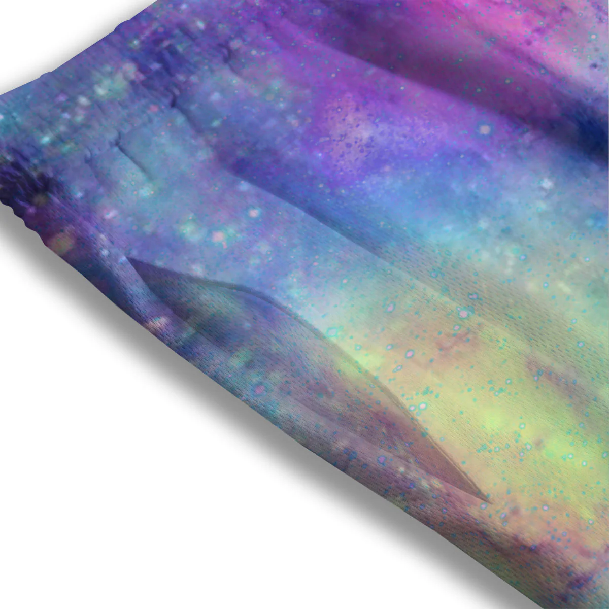Galaxy Space Colorful Universe Print Mesh Shorts - Image 3