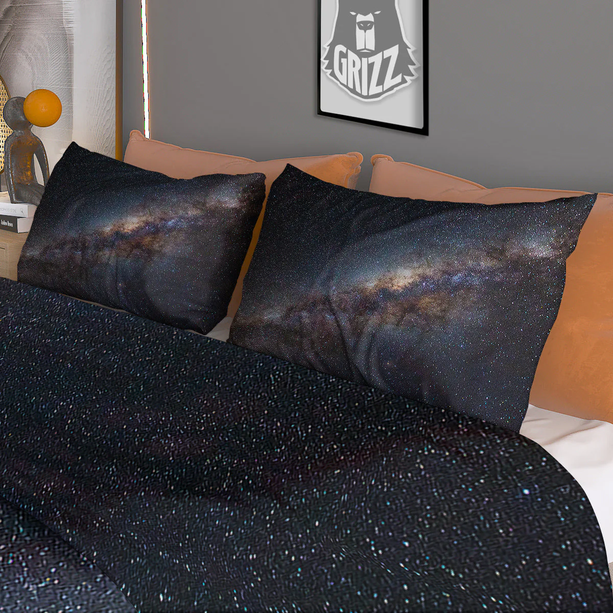 Galaxy Space Dark Milky Way Print Duvet Cover Bedding Set - Image 3