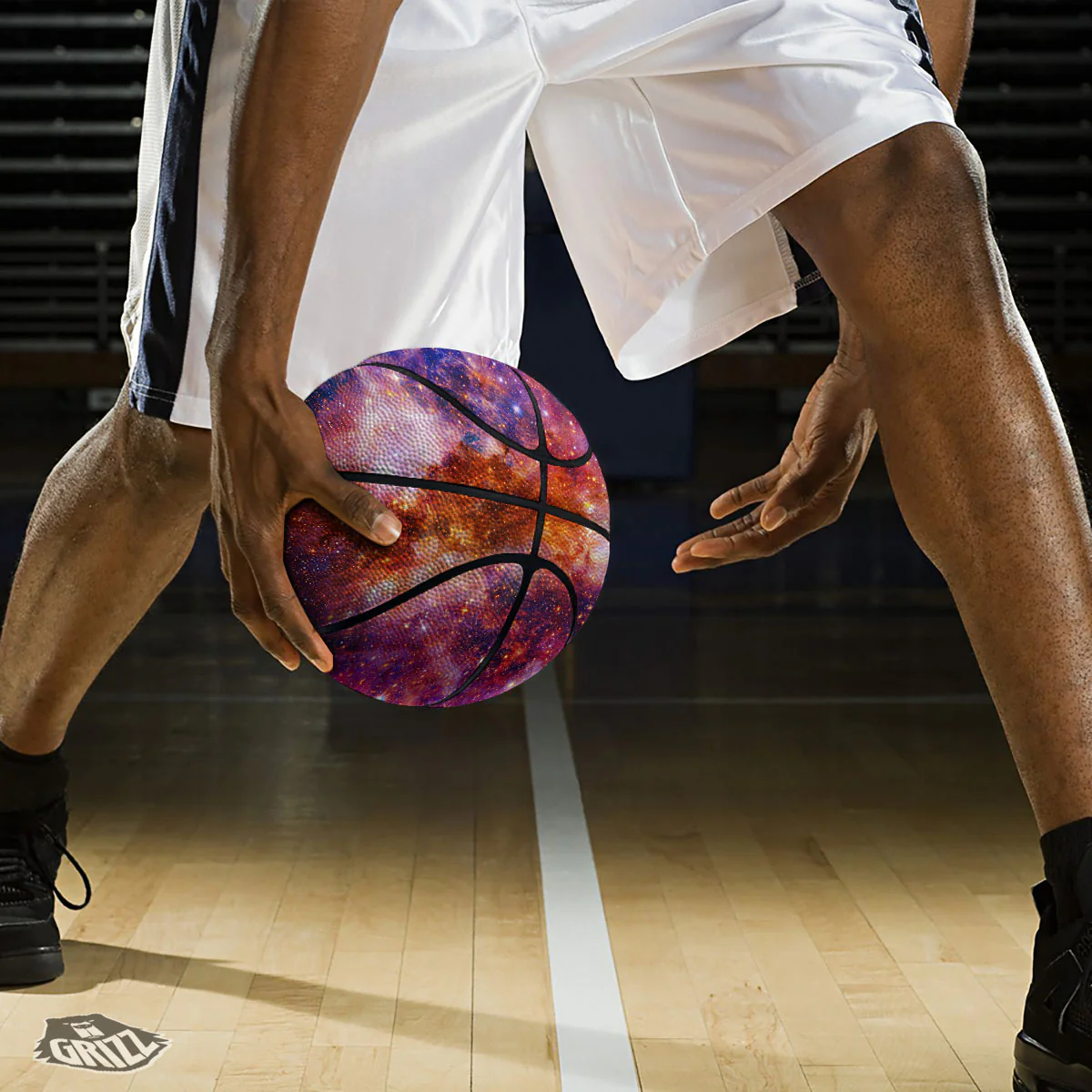 Galaxy Space Fiery Nebula Universe Print Basketball - Image 3