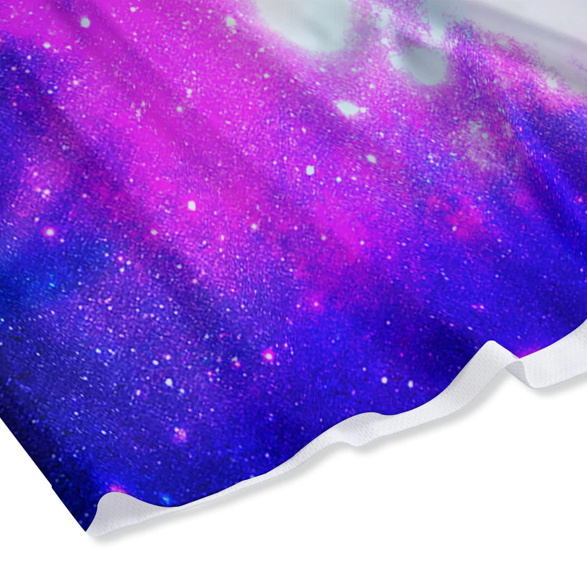 Galaxy Space Purple Bursting Print Mesh Shorts - Image 4