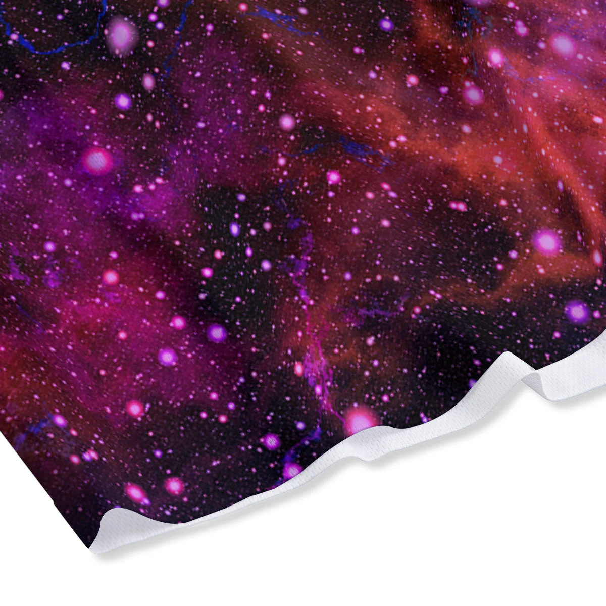 Galaxy Space Purple Dark Print Mesh Shorts - Image 4