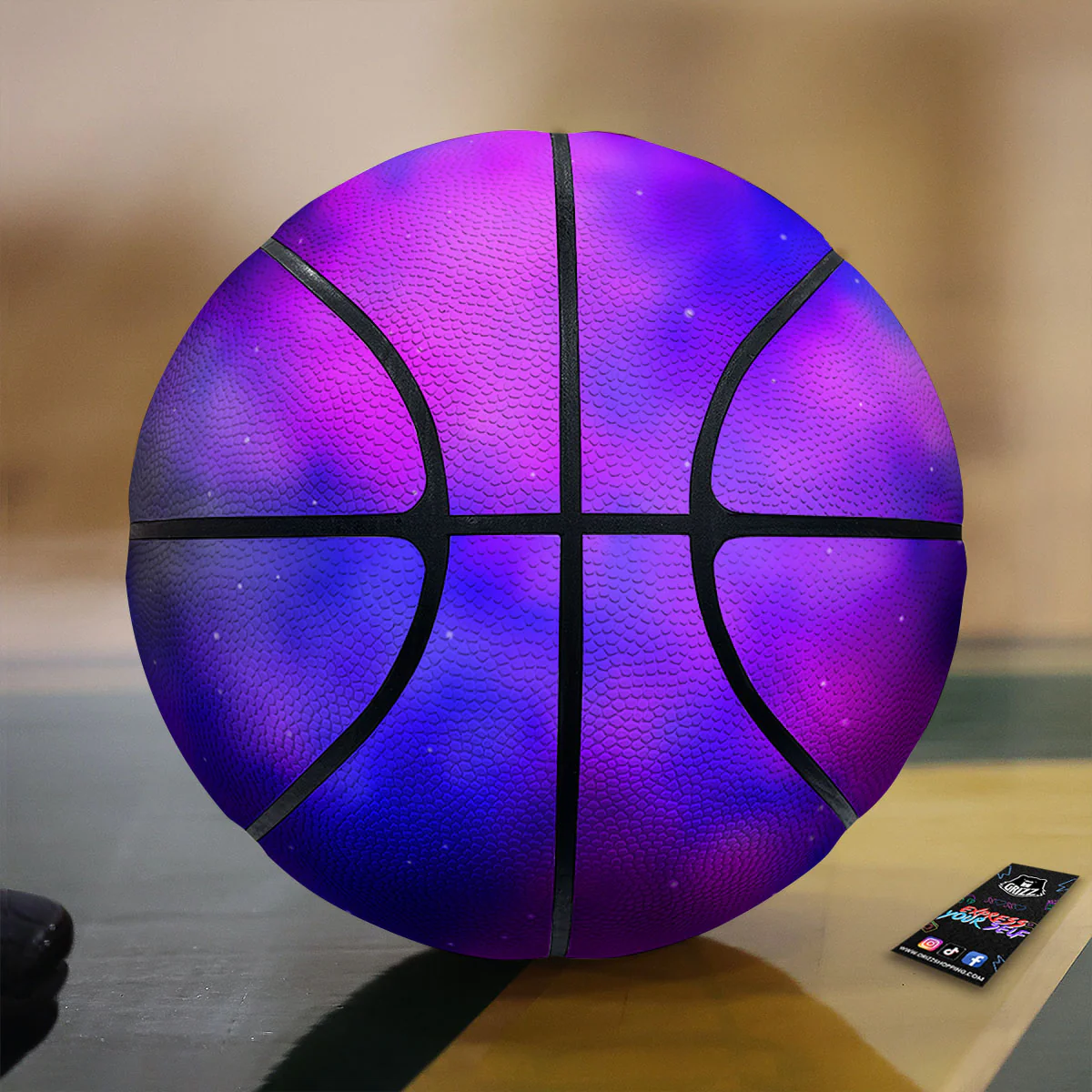 Galaxy Space Purple Nebula Cloud Print Basketball