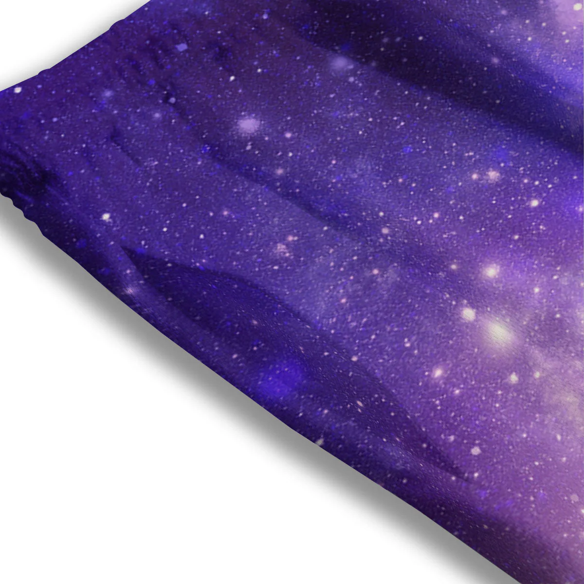 Galaxy Space Purple Stardust Cloud Print Mesh Shorts - Image 3