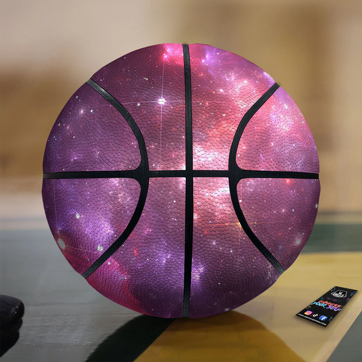 Galaxy Space Purple Starfield Print Basketball
